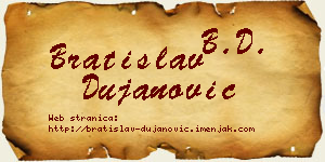 Bratislav Dujanović vizit kartica